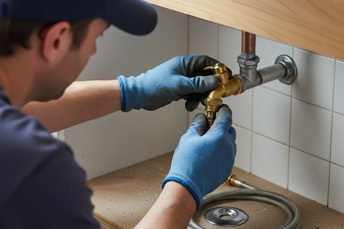 Shutoff valve and fitting work during Emergency Plumbing in Woodridge